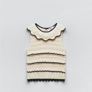 Zara Pointelle 🧶 knit top